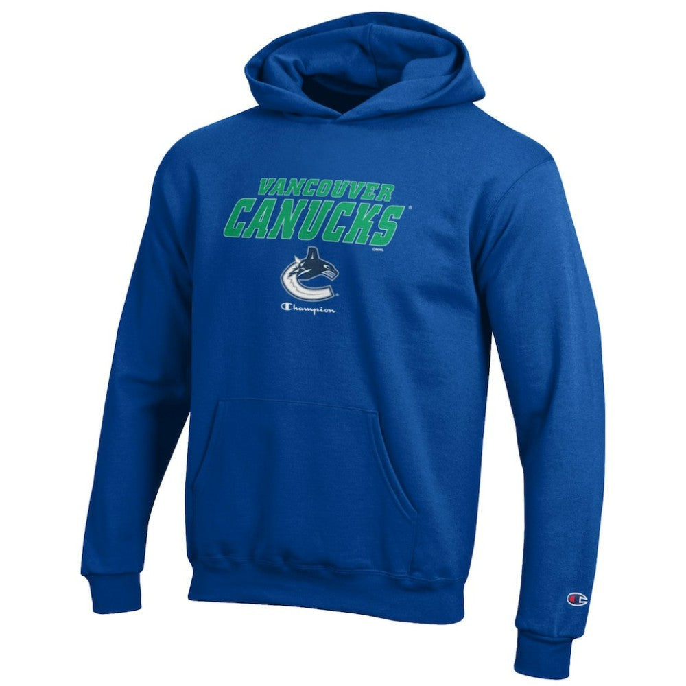 Vancouver Canucks Champion Youth Eco Powerblend Pullover Hoodie - Royal | US 201078380
