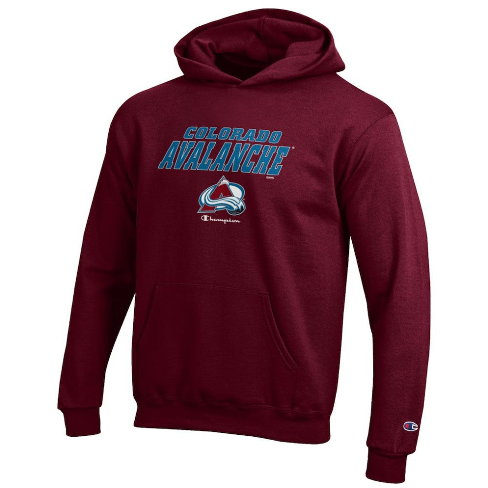 Colorado Avalanche Champion Youth Eco Powerblend Pullover Hoodie - Burgundy | US 201078384