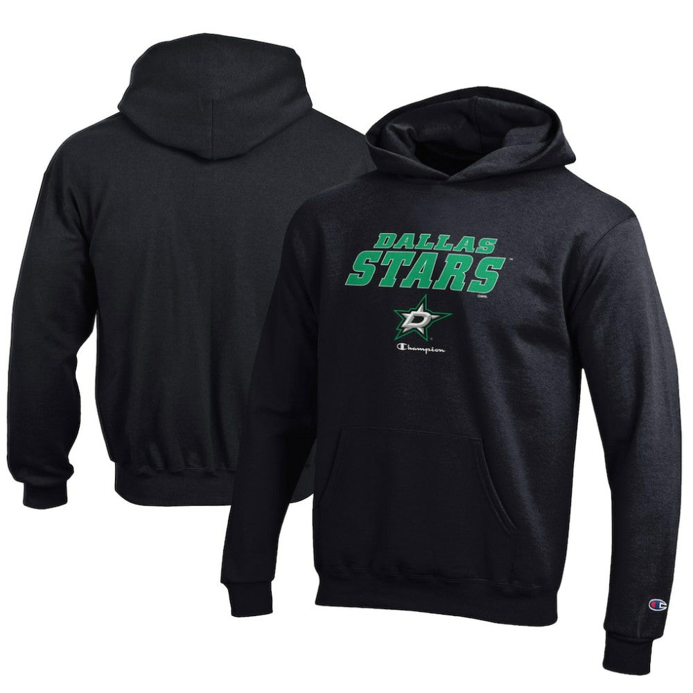 Dallas Stars Champion Youth Eco Powerblend Pullover Hoodie - Black | US 201078386
