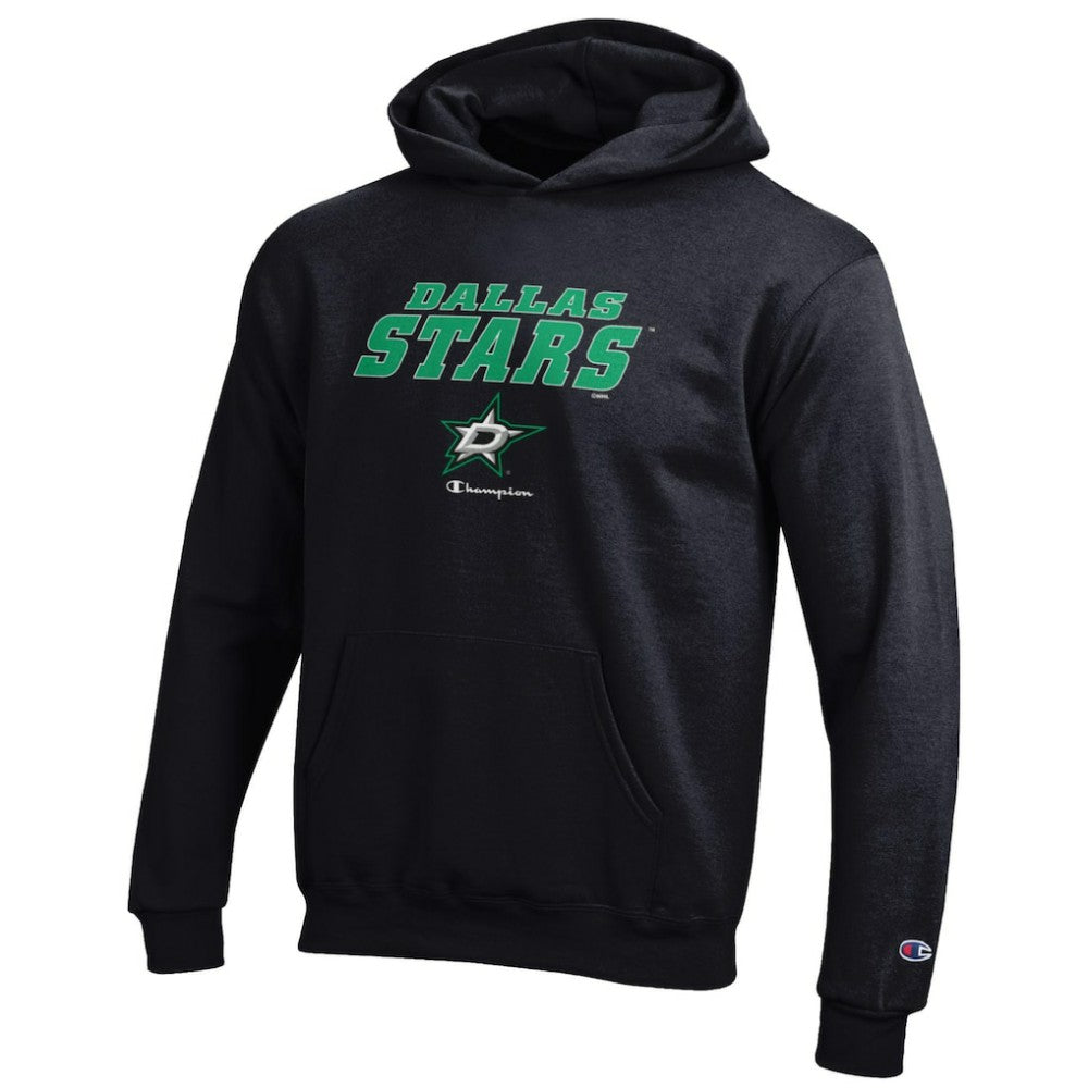 Dallas Stars Champion Youth Eco Powerblend Pullover Hoodie - Black | US 201078386