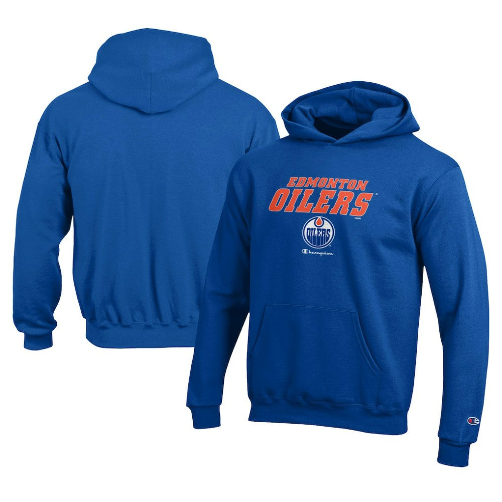 Edmonton Oilers Champion Youth Eco Powerblend Pullover Hoodie - Royal | US 201078391