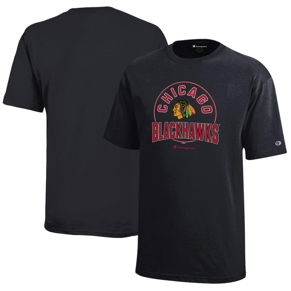 Chicago Blackhawks Champion Youth Jersey T-Shirt - Black | US 201078409
