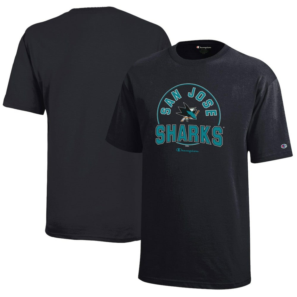 San Jose Sharks Champion Youth Jersey T-Shirt - Black | US 201078421