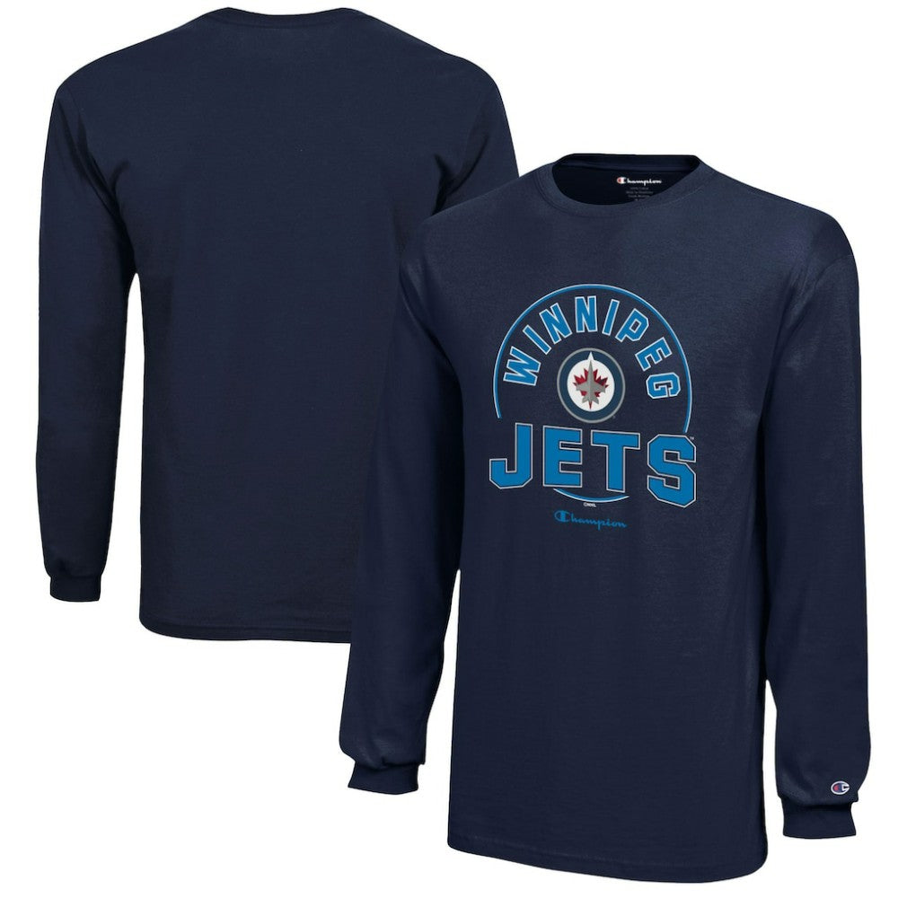 Winnipeg Jets Champion Youth Long-Sleeve Jersey T-Shirt - Navy | US 201078428