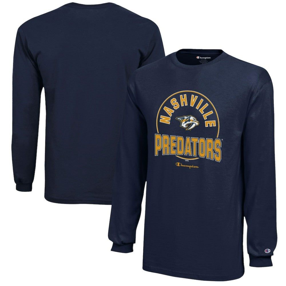 Nashville Predators Champion Youth Long-Sleeve Jersey T-Shirt - Navy | US 201078430