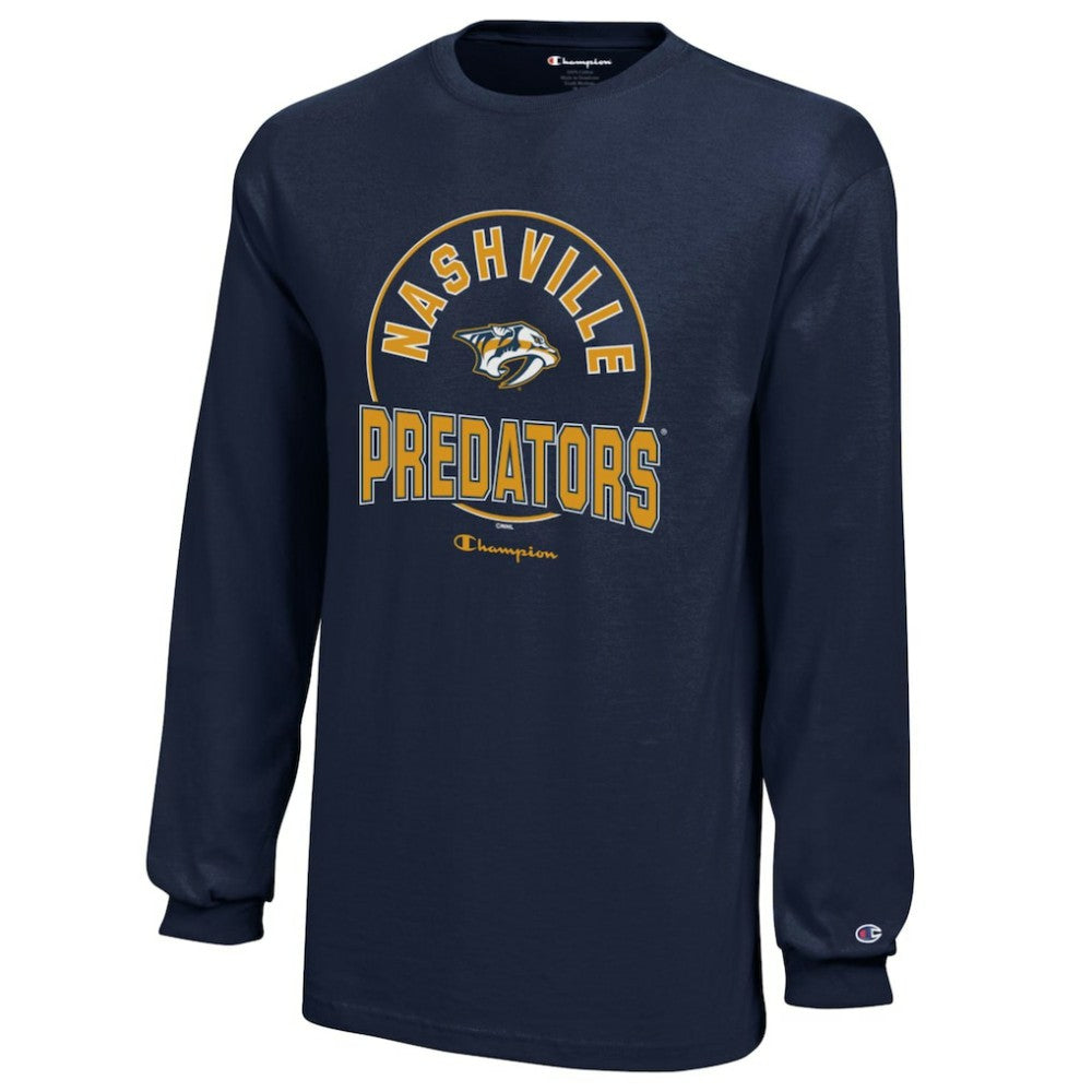 Nashville Predators Champion Youth Long-Sleeve Jersey T-Shirt - Navy | US 201078430