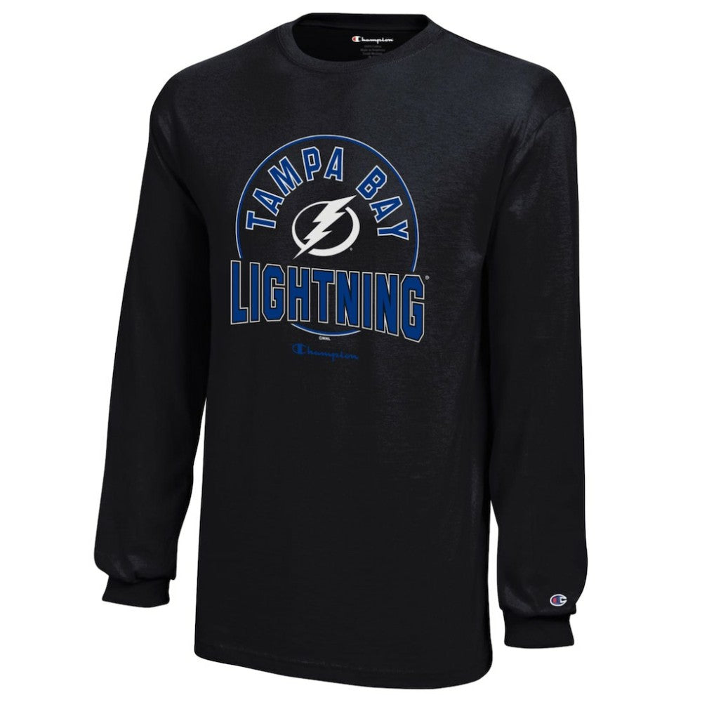Tampa Bay Lightning Champion Youth Long-Sleeve Jersey T-Shirt - Black | US 201078441