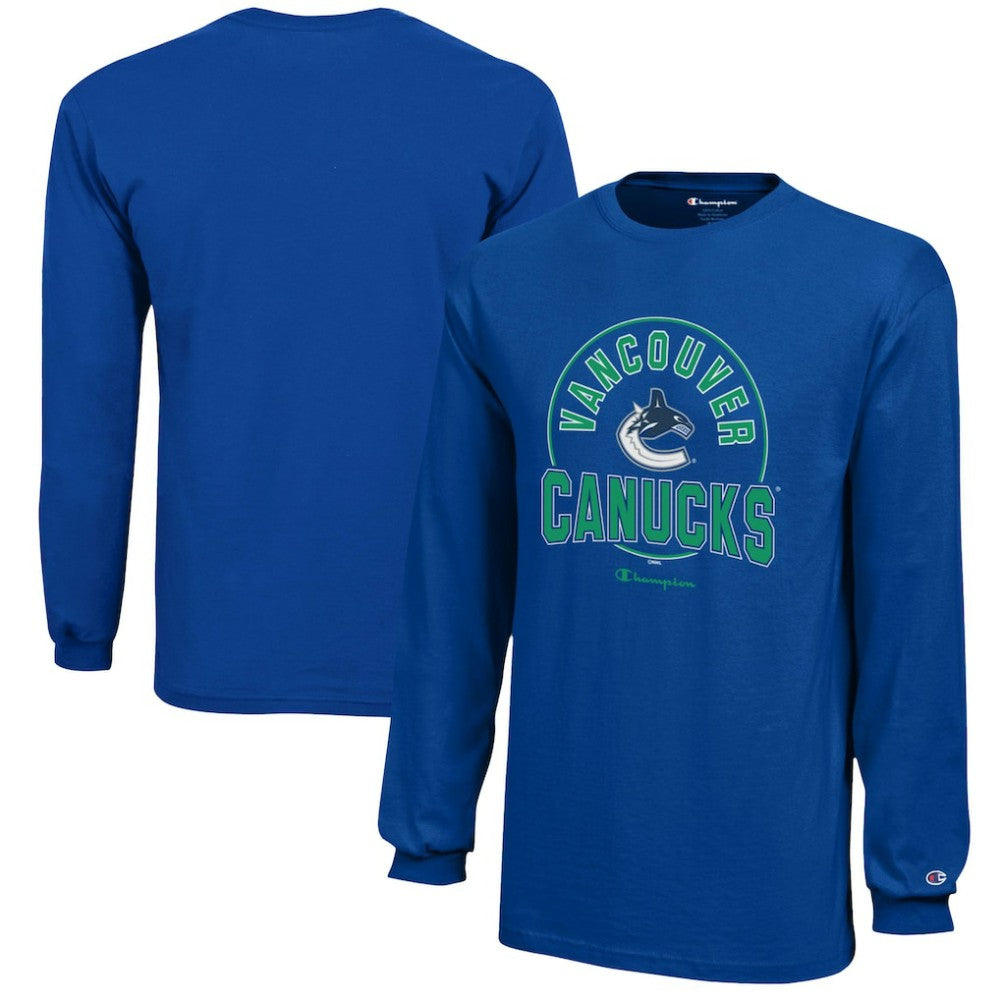 Vancouver Canucks Champion Youth Long-Sleeve Jersey T-Shirt - Royal | US 201078443