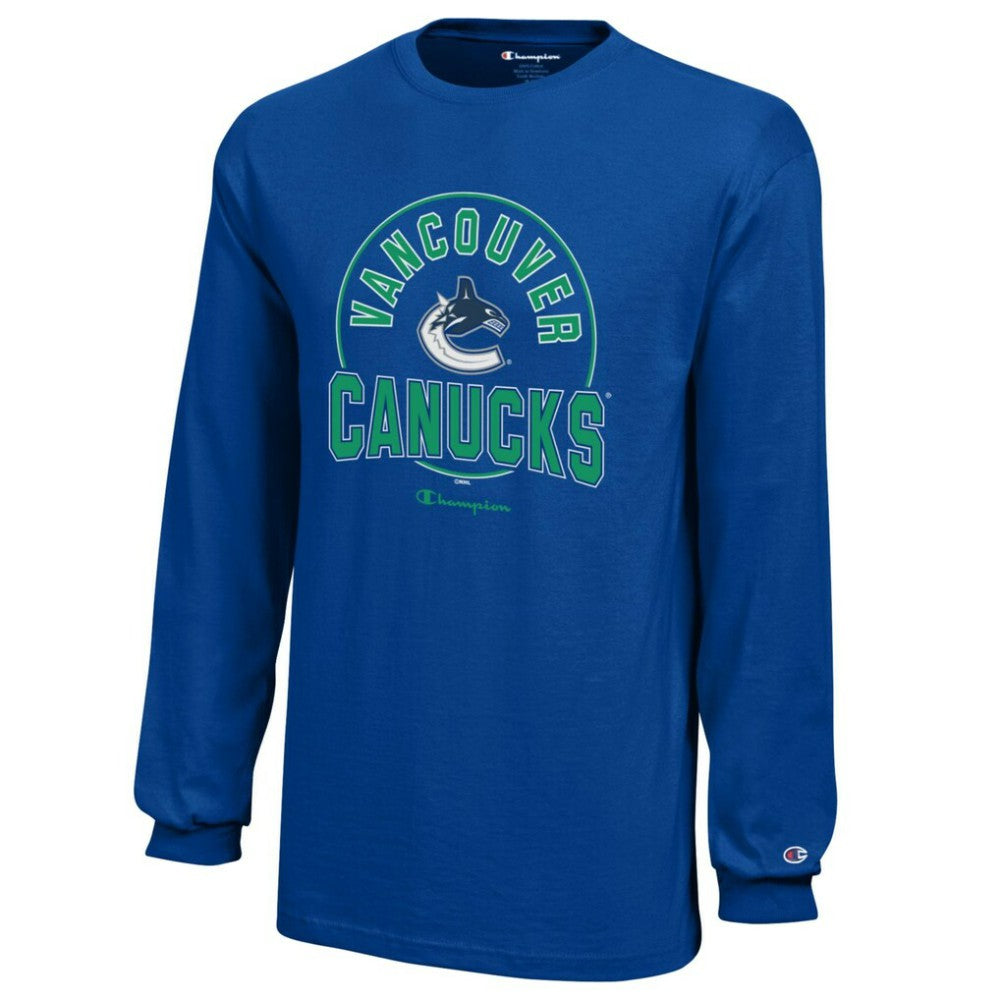 Vancouver Canucks Champion Youth Long-Sleeve Jersey T-Shirt - Royal | US 201078443
