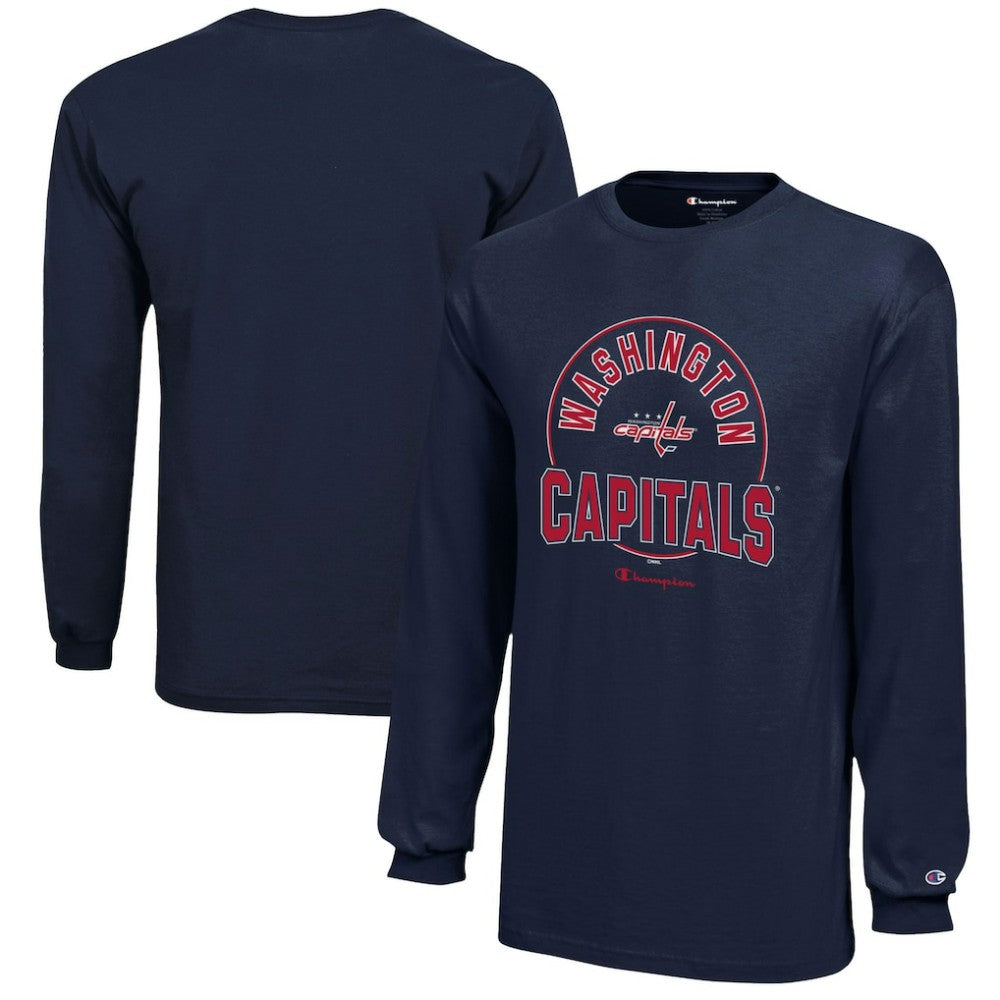 Washington Capitals Champion Youth Long-Sleeve Jersey T-Shirt - Navy | US 201078444