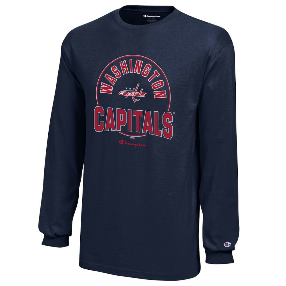 Washington Capitals Champion Youth Long-Sleeve Jersey T-Shirt - Navy | US 201078444