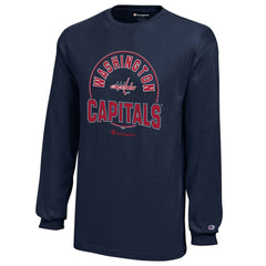 Washington Capitals Champion Youth Long-Sleeve Jersey T-Shirt - Navy | US 201078444