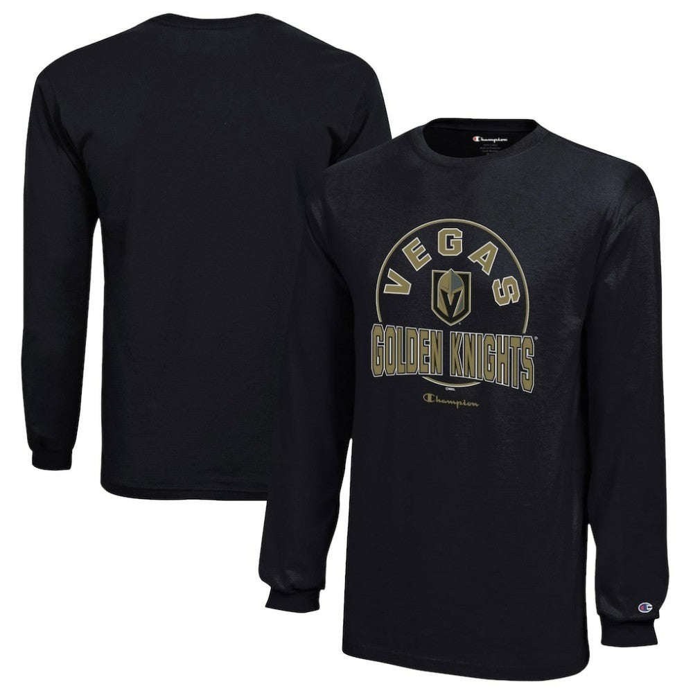 Vegas Golden Knights Champion Youth Long-Sleeve Jersey T-Shirt - Black | US 201078446