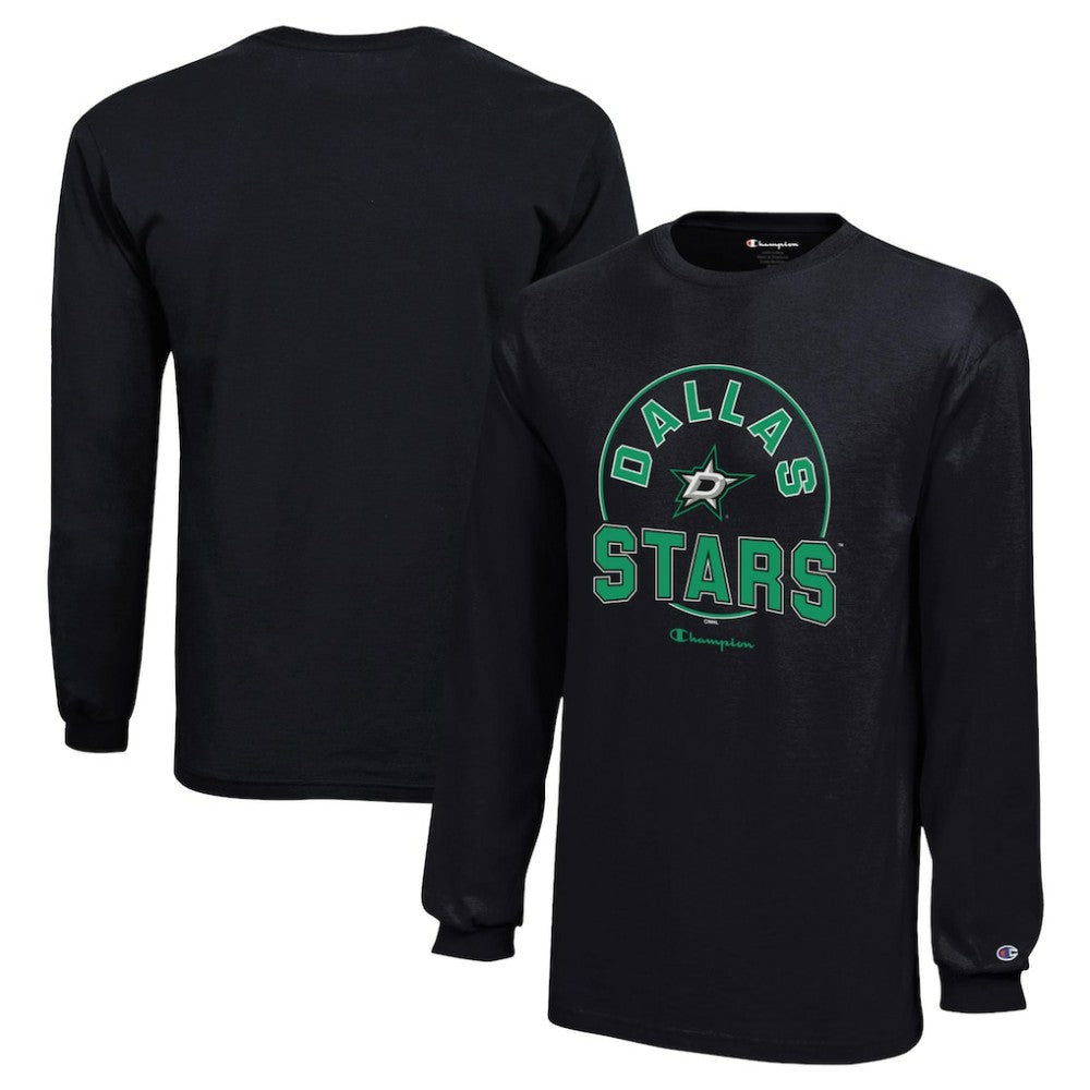 Dallas Stars Champion Youth Long-Sleeve Jersey T-Shirt - Black | US 201078452