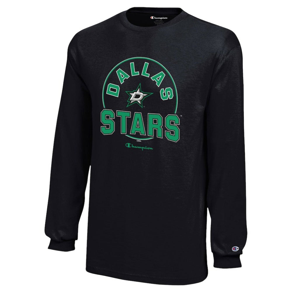 Dallas Stars Champion Youth Long-Sleeve Jersey T-Shirt - Black | US 201078452