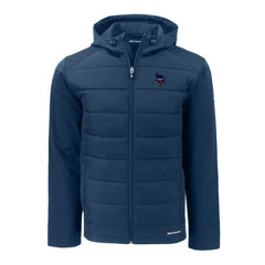 Minnesota Vikings Cutter & Buck Americana Evoke Hybrid Eco Softshell Recycled Full-Zip Hooded Jacket - Navy Jackets