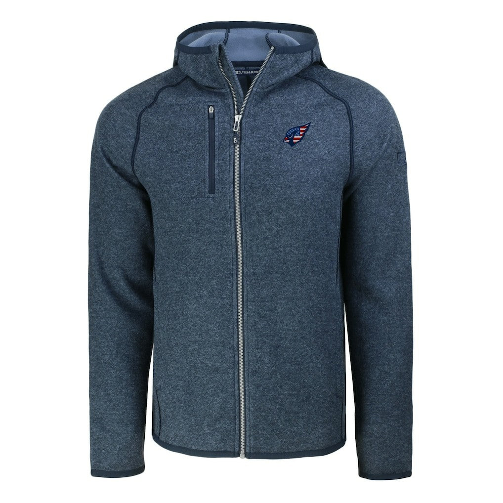 Arizona Cardinals Cutter & Buck Americana Mainsail Full-Zip Hooded Jacket - Heather Navy Jackets