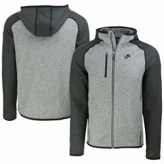 Detroit Lions Cutter & Buck Americana Mainsail Full-Zip Hooded Jacket - Heather Gray/Heather Charcoal Jackets