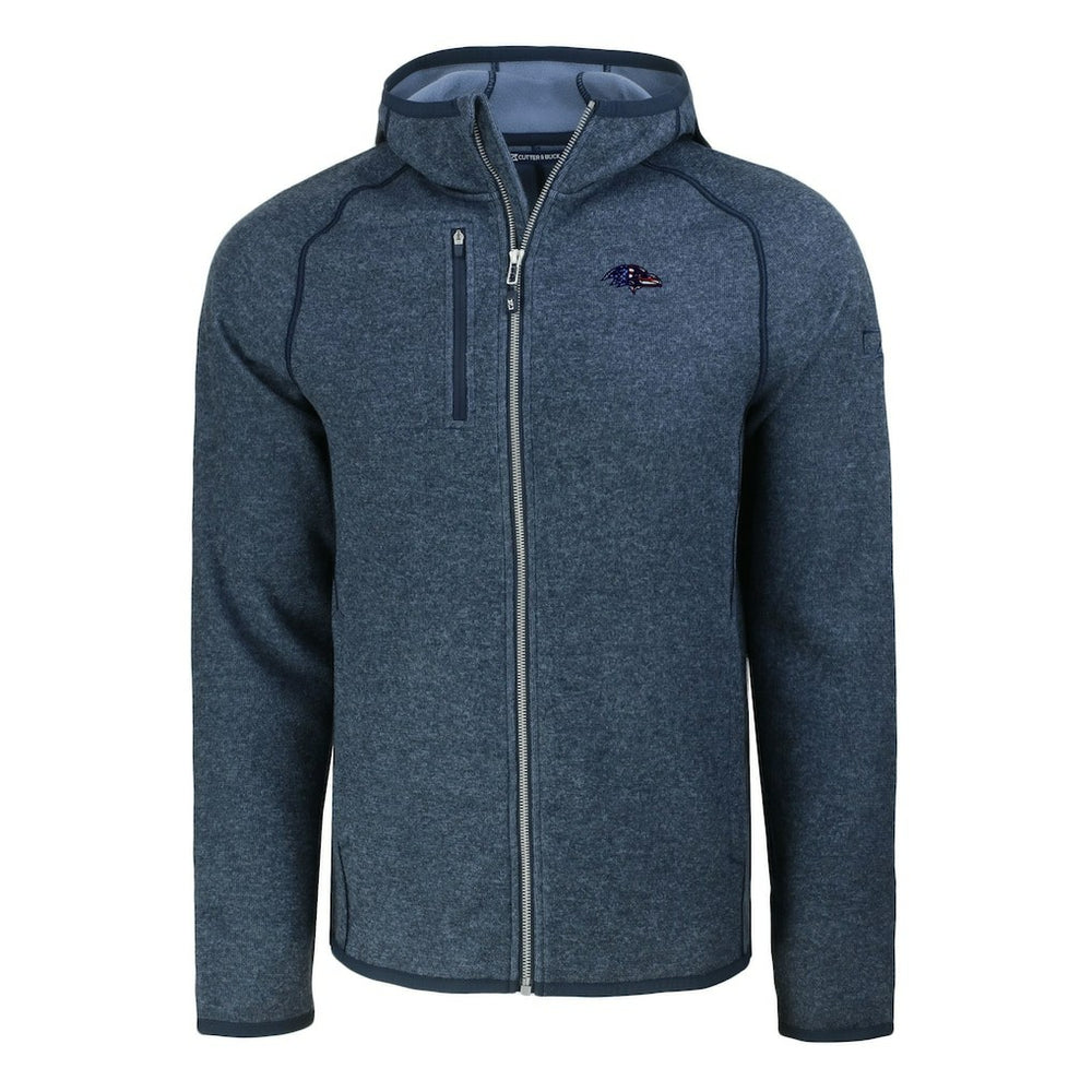 Baltimore Ravens Cutter & Buck Americana Mainsail Full-Zip Hooded Jacket - Heather Navy Jackets