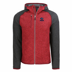 Green Bay Packers Cutter & Buck Americana Mainsail Full-Zip Hooded Jacket - Heather Red/Heather Charcoal Jackets