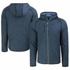 Houston Texans Cutter & Buck Americana Mainsail Full-Zip Hooded Jacket - Heather Navy Jackets