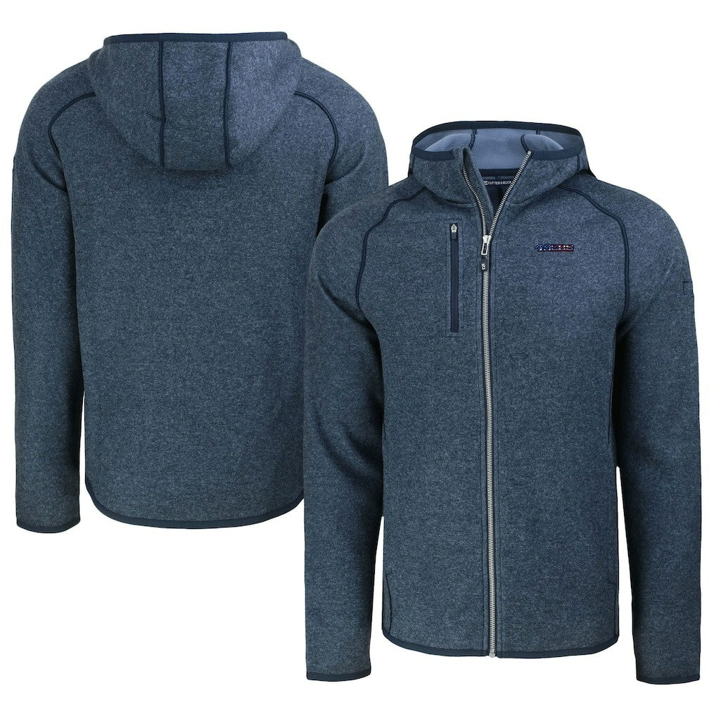 San Francisco 49ers Cutter & Buck Americana Mainsail Full-Zip Hooded Jacket - Heather Navy Jackets