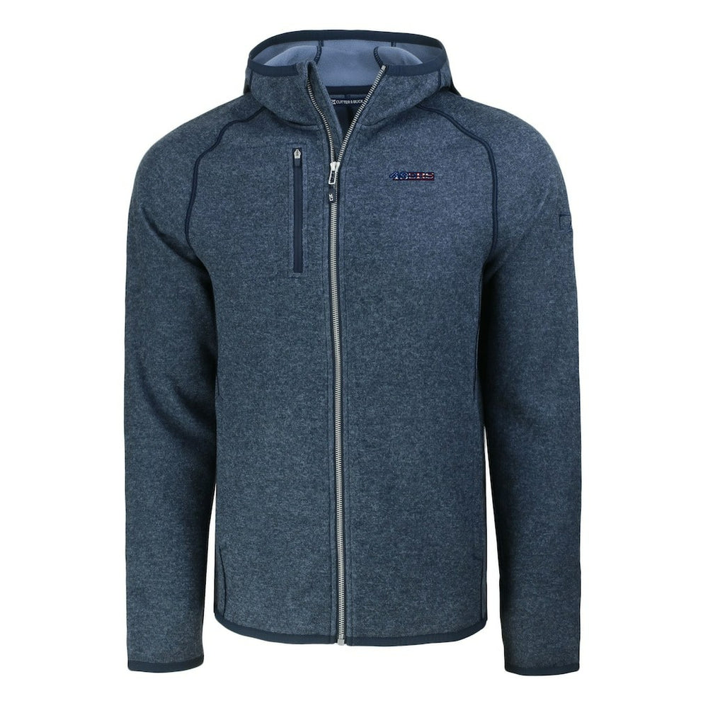 San Francisco 49ers Cutter & Buck Americana Mainsail Full-Zip Hooded Jacket - Heather Navy Jackets