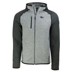 Denver Broncos Cutter & Buck Americana Mainsail Full-Zip Hooded Jacket - Heather Gray/Heather Charcoal Jackets