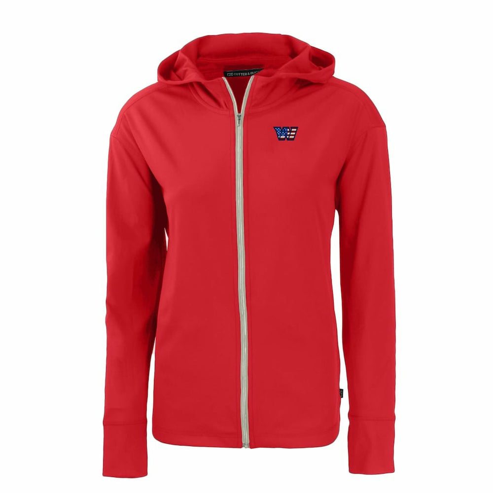 Washington Commanders Cutter & Buck Women's Daybreak Eco Recycled Full-Zip Hoodie - Red Hoodies