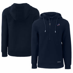 Detroit Lions Cutter & Buck Americana Roam Eco Half-Zip Recycled Pullover Hoodie - Navy Hoodies