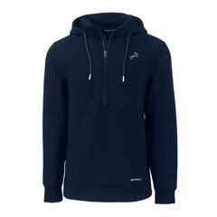 Detroit Lions Cutter & Buck Americana Roam Eco Half-Zip Recycled Pullover Hoodie - Navy Hoodies