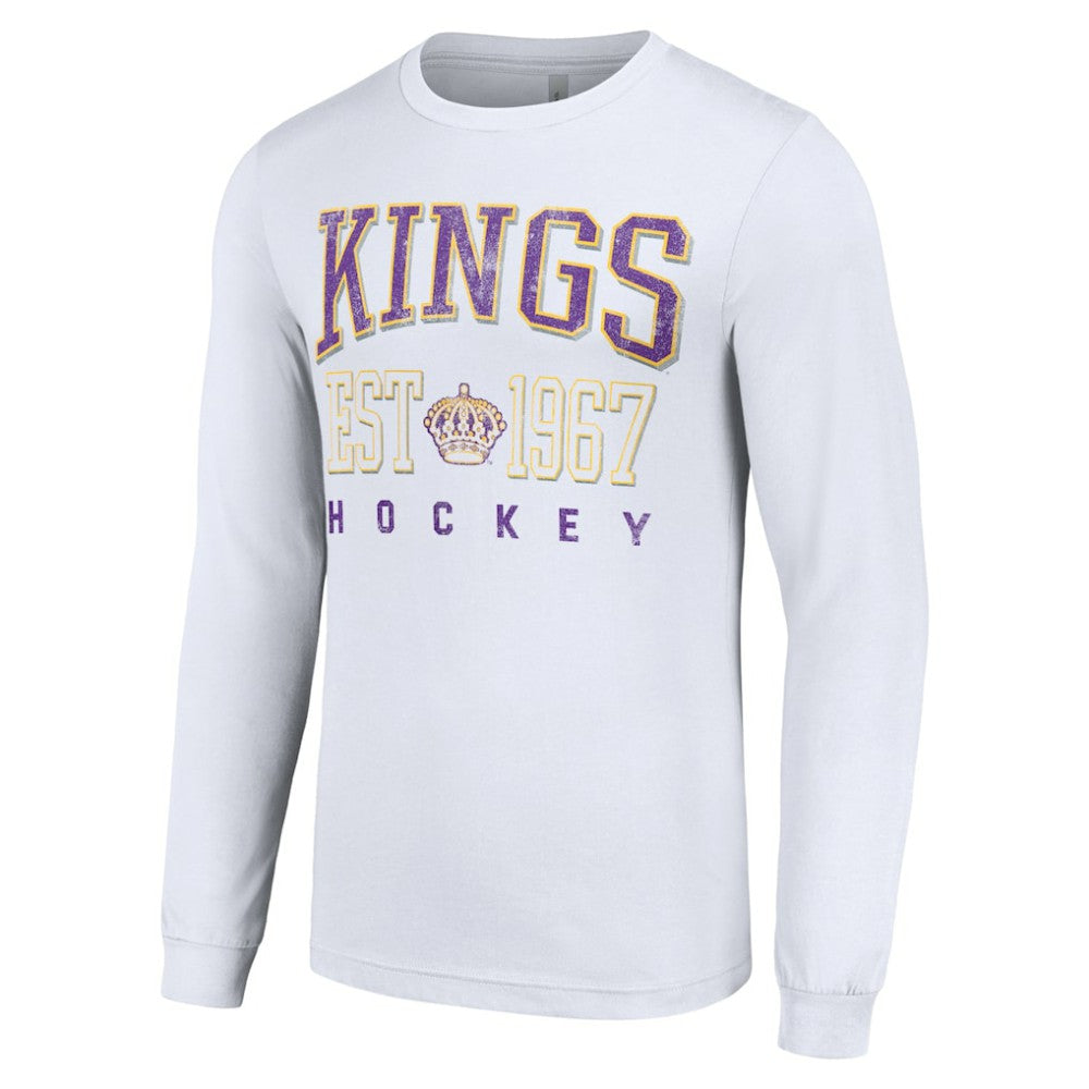 Los Angeles Kings Starter Retro Graphic Long Sleeve Crew T-Shirt - White | US 201083202