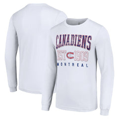 Montreal Canadiens Starter Retro Graphic Long Sleeve Crew T-Shirt - White | US 201083203