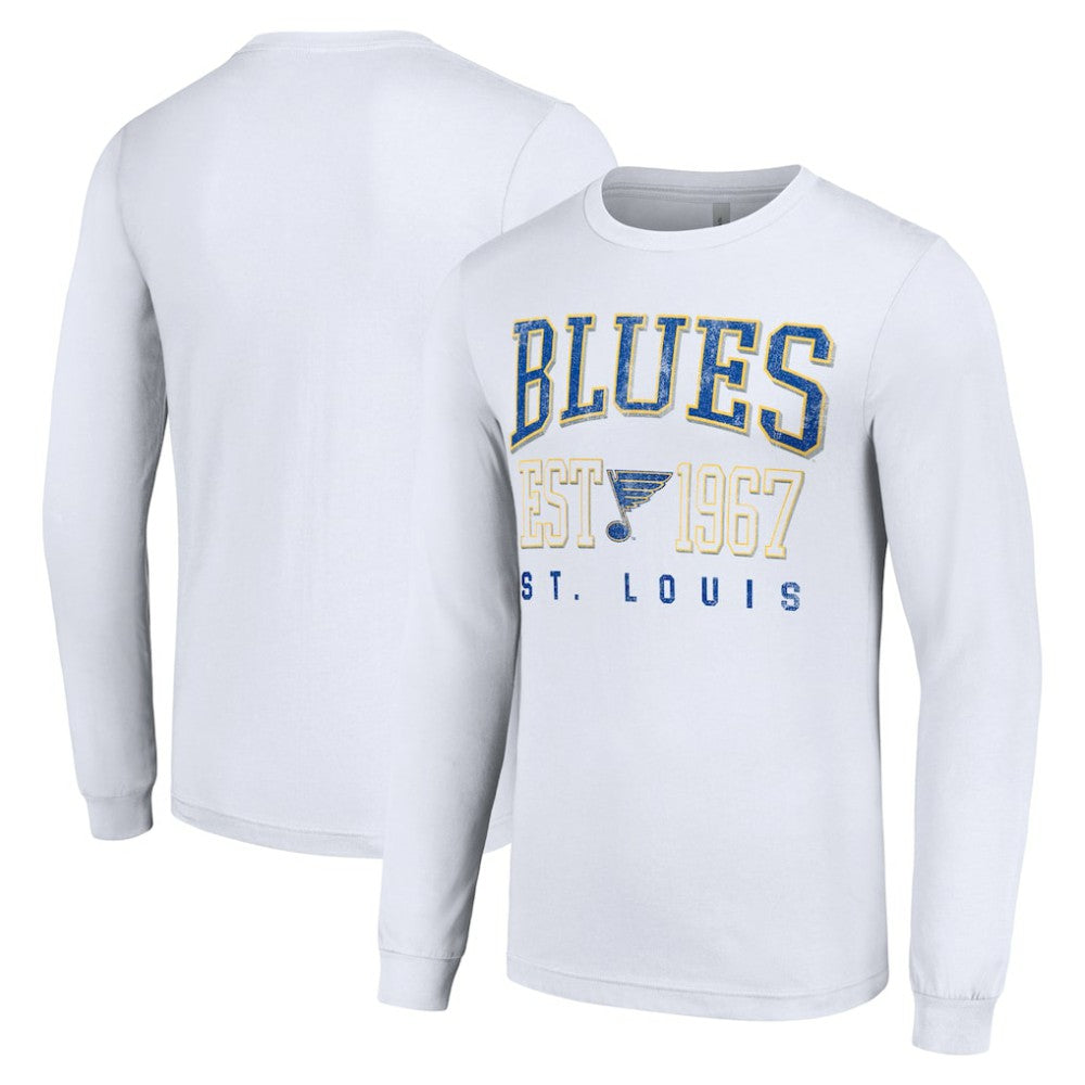 St. Louis Blues Starter Retro Graphic Long Sleeve Crew T-Shirt - White | US 201083227