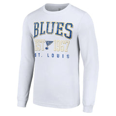 St. Louis Blues Starter Retro Graphic Long Sleeve Crew T-Shirt - White | US 201083227