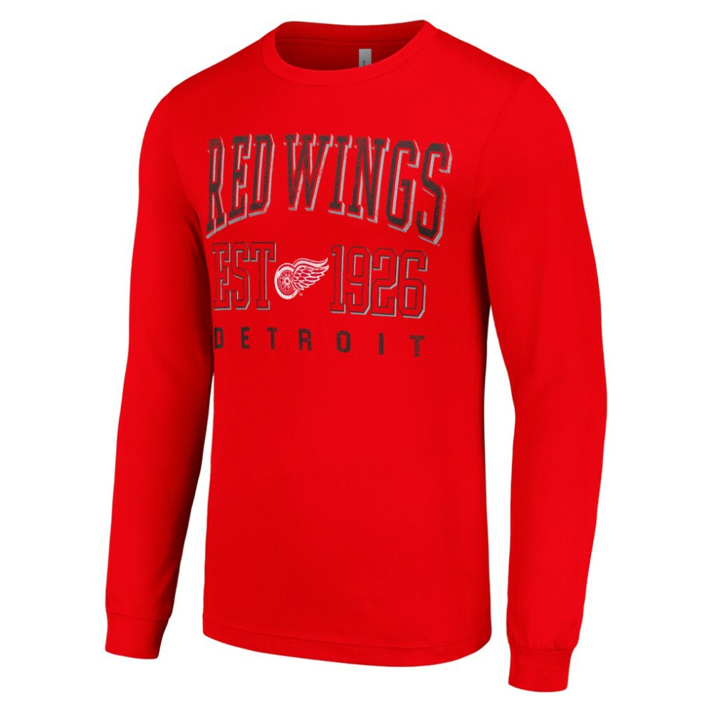 Detroit Red Wings Starter Retro Graphic Long Sleeve Crew T-Shirt - Red | US 201083228
