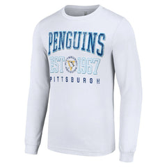Pittsburgh Penguins Starter Retro Graphic Long Sleeve Crew T-Shirt - White | US 201083229