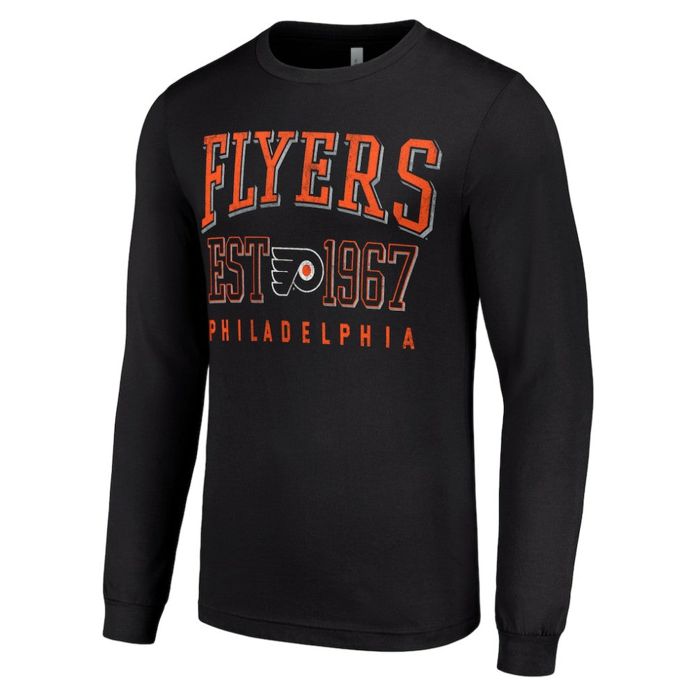 Philadelphia Flyers Starter Retro Graphic Long Sleeve Crew T-Shirt - Black | US 201083235