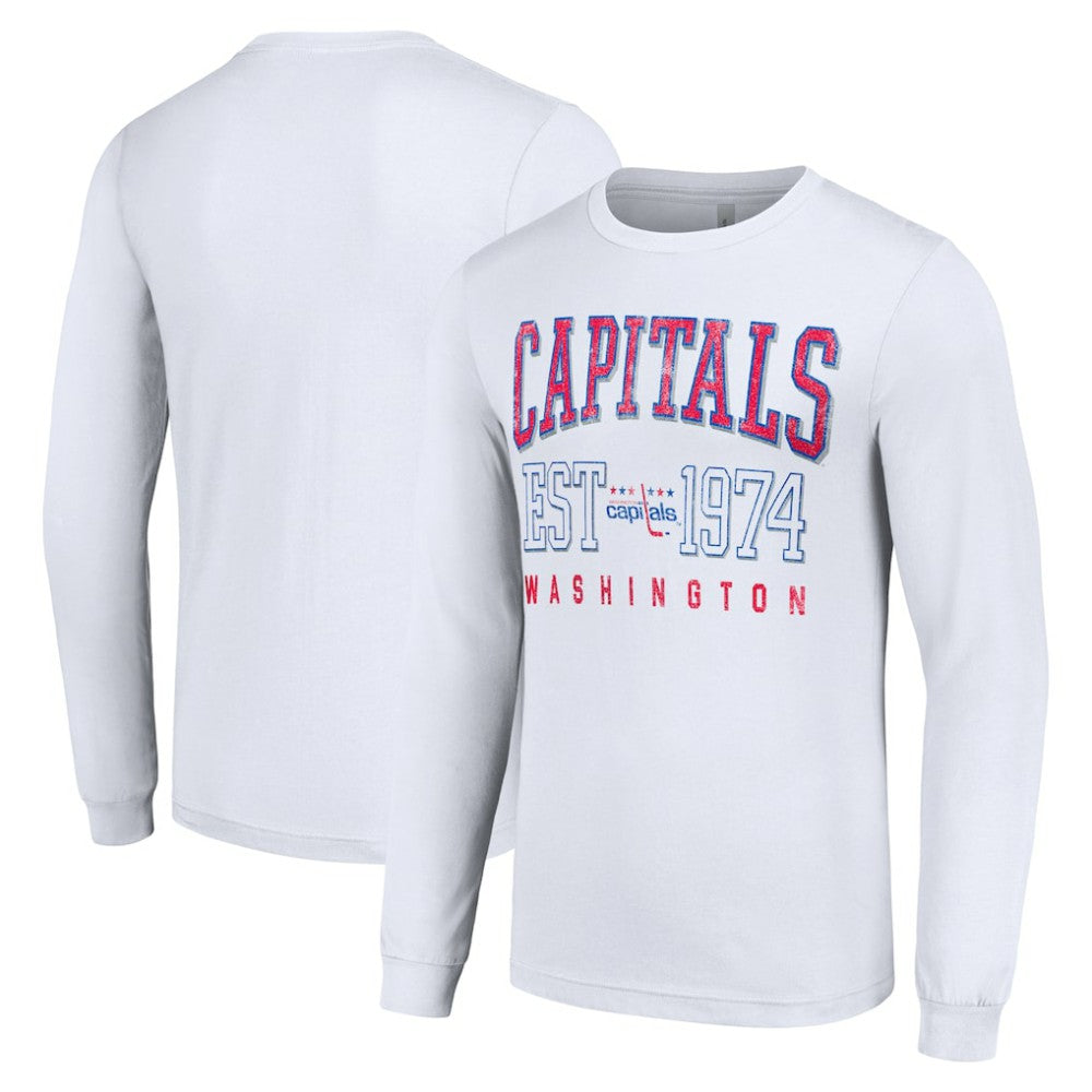 Washington Capitals Starter Retro Graphic Long Sleeve Crew T-Shirt - White | US 201083238
