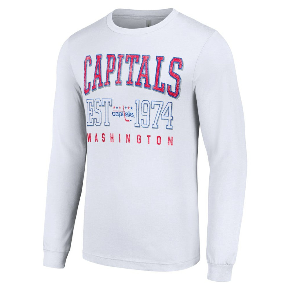 Washington Capitals Starter Retro Graphic Long Sleeve Crew T-Shirt - White | US 201083238