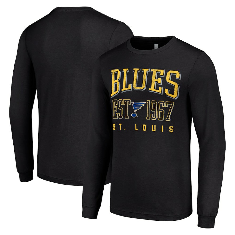 St. Louis Blues Starter Retro Graphic Long Sleeve Crew T-Shirt - Black | US 201083243