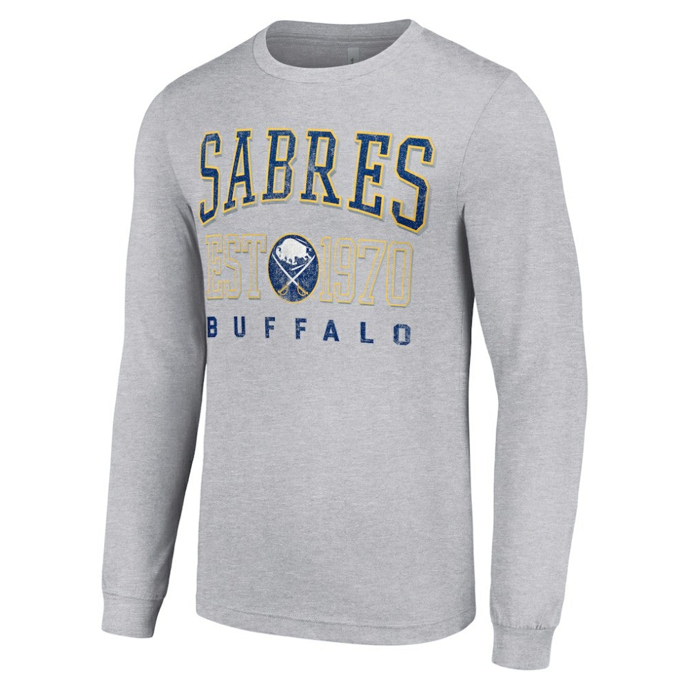 Buffalo Sabres Starter Retro Graphic Long Sleeve Crew T-Shirt - Heather Gray | US 201083248