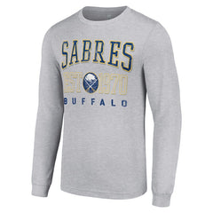 Buffalo Sabres Starter Retro Graphic Long Sleeve Crew T-Shirt - Heather Gray | US 201083248