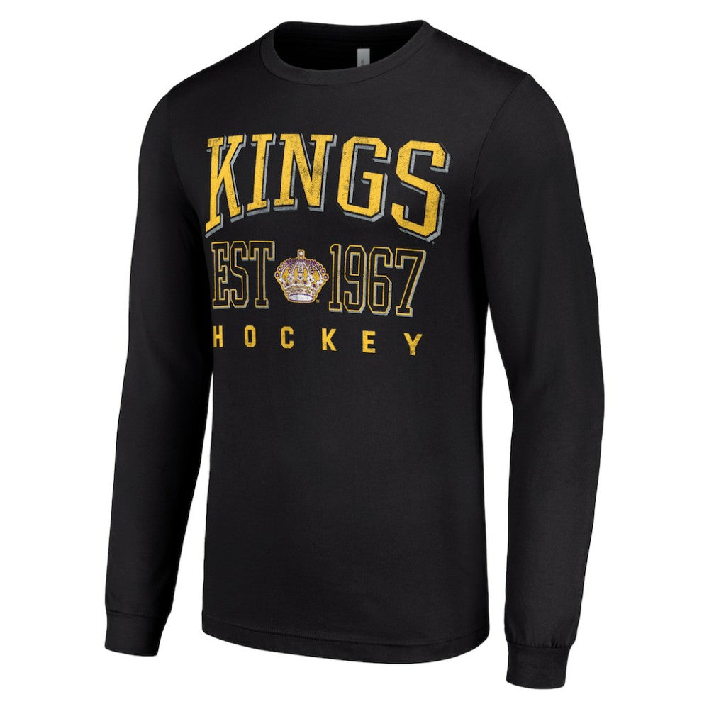 Los Angeles Kings Starter Retro Graphic Long Sleeve Crew T-Shirt - Black | US 201083260
