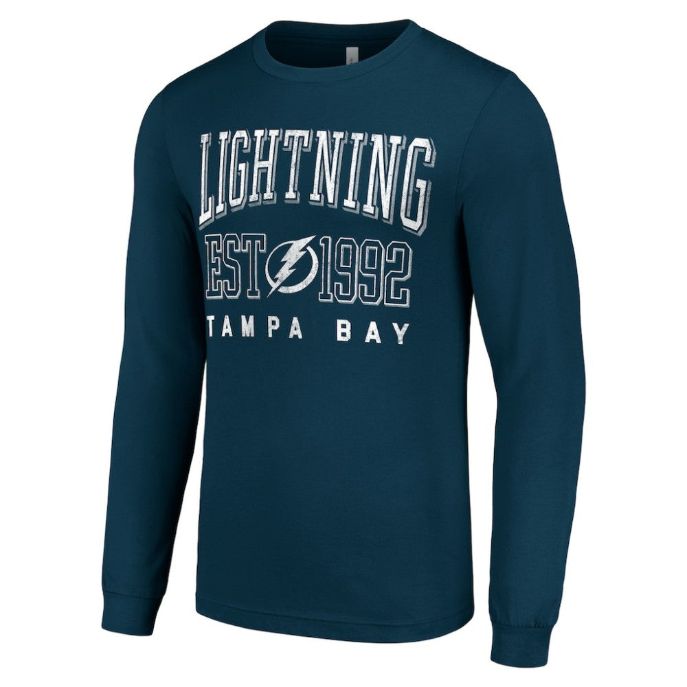 Tampa Bay Lightning Starter Logo Graphic Long Sleeve T-Shirt - Navy | US 201083275