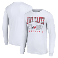 Carolina Hurricanes Starter Logo Graphic Long Sleeve T-Shirt - White | US 201083278