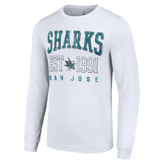 San Jose Sharks Starter Logo Graphic Long Sleeve T-Shirt - White | US 201083286