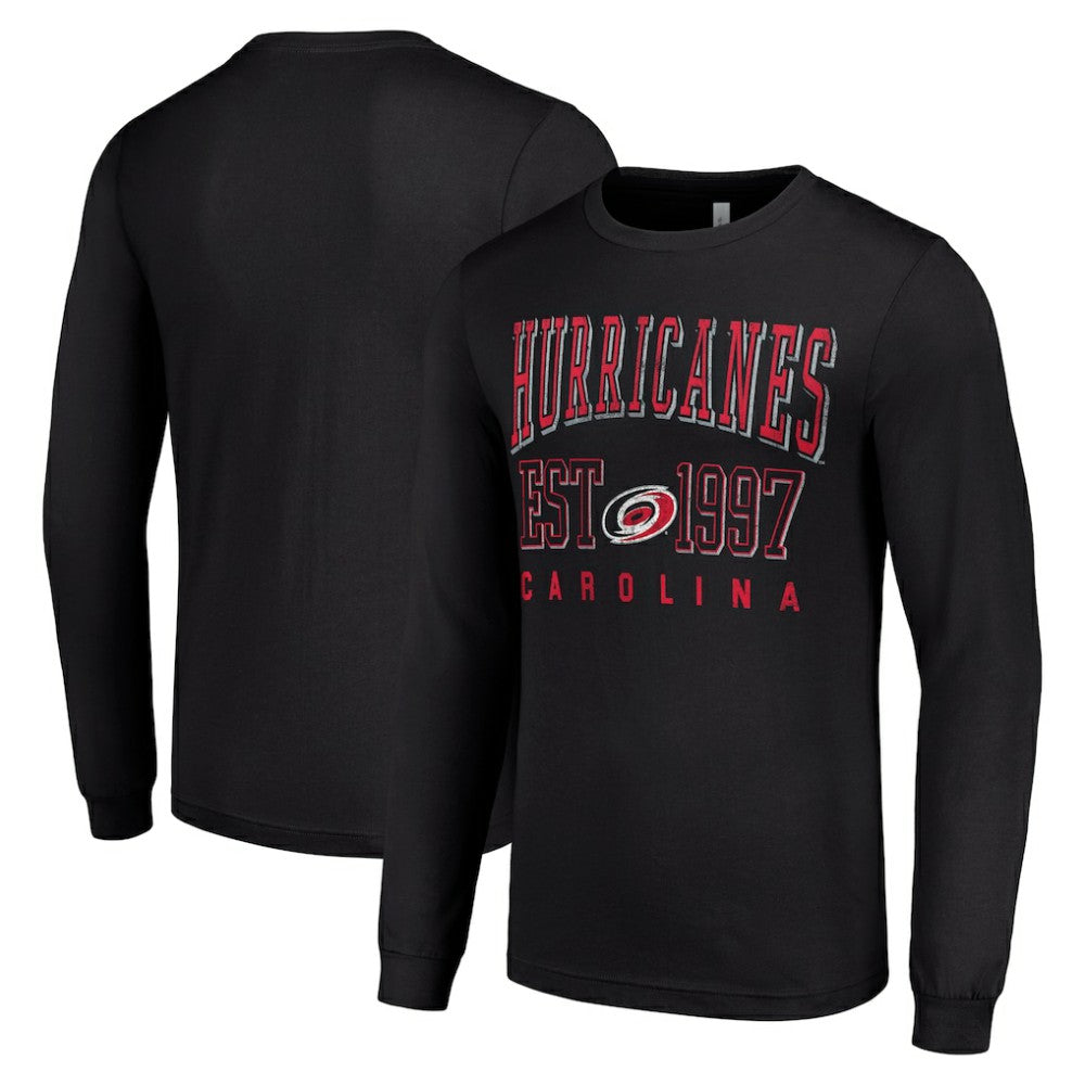 Carolina Hurricanes Starter Logo Graphic Long Sleeve T-Shirt - Black | US 201083290