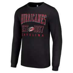 Carolina Hurricanes Starter Logo Graphic Long Sleeve T-Shirt - Black | US 201083290