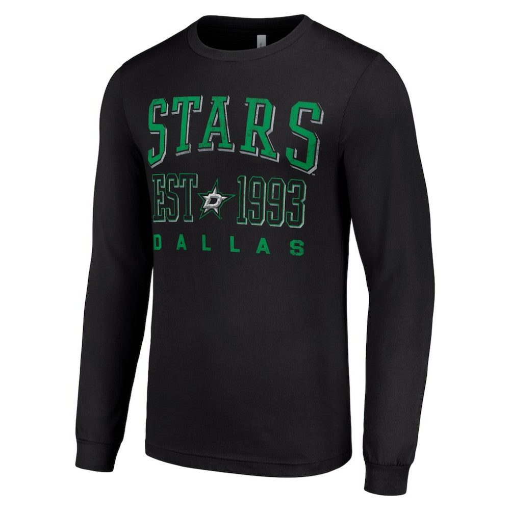 Dallas Stars Starter Logo Graphic Long Sleeve T-Shirt - Black | US 201083292